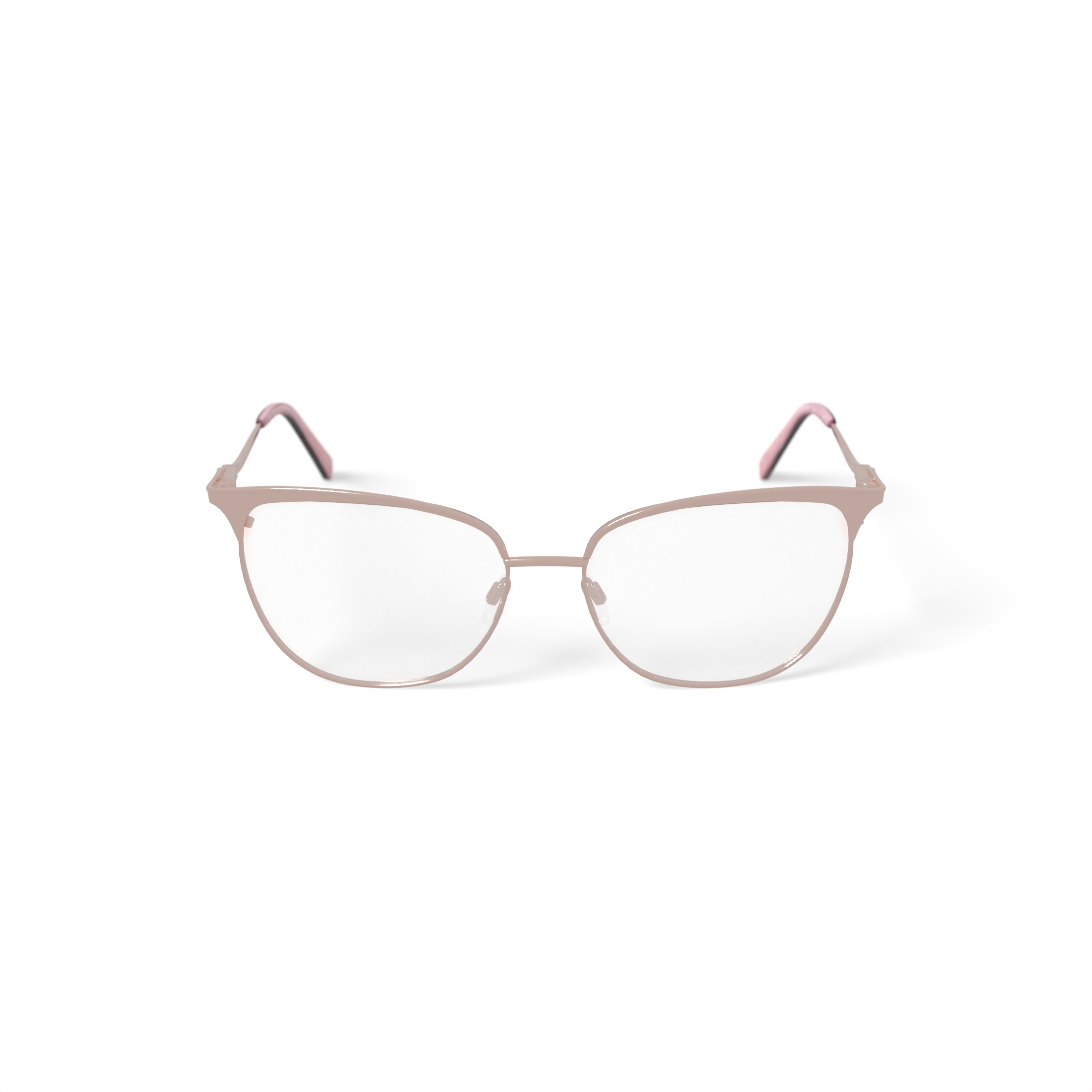 Sophia Loren Women's H03M Cat Eye Prescription Eyeglasses with Case, Rose Gold