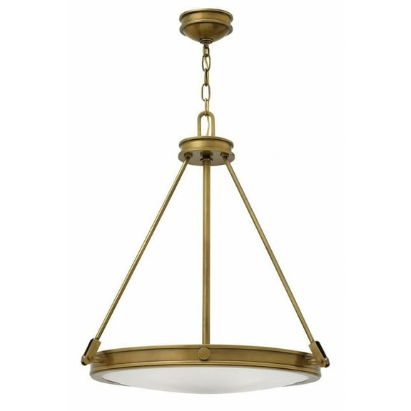 4 Light Medium Pendant in Traditional-Mid-Century Modern Style 21.5 inches Wide By 24.5 inches High-Heritage Brass Finish Bailey Street Home