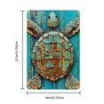 thumbnail image 2 of Charming Turtle Metal Wall Art - Vintage Coastal Decor, 8"x12", Perfect for Home, Bar, or Garden, 2 of 8