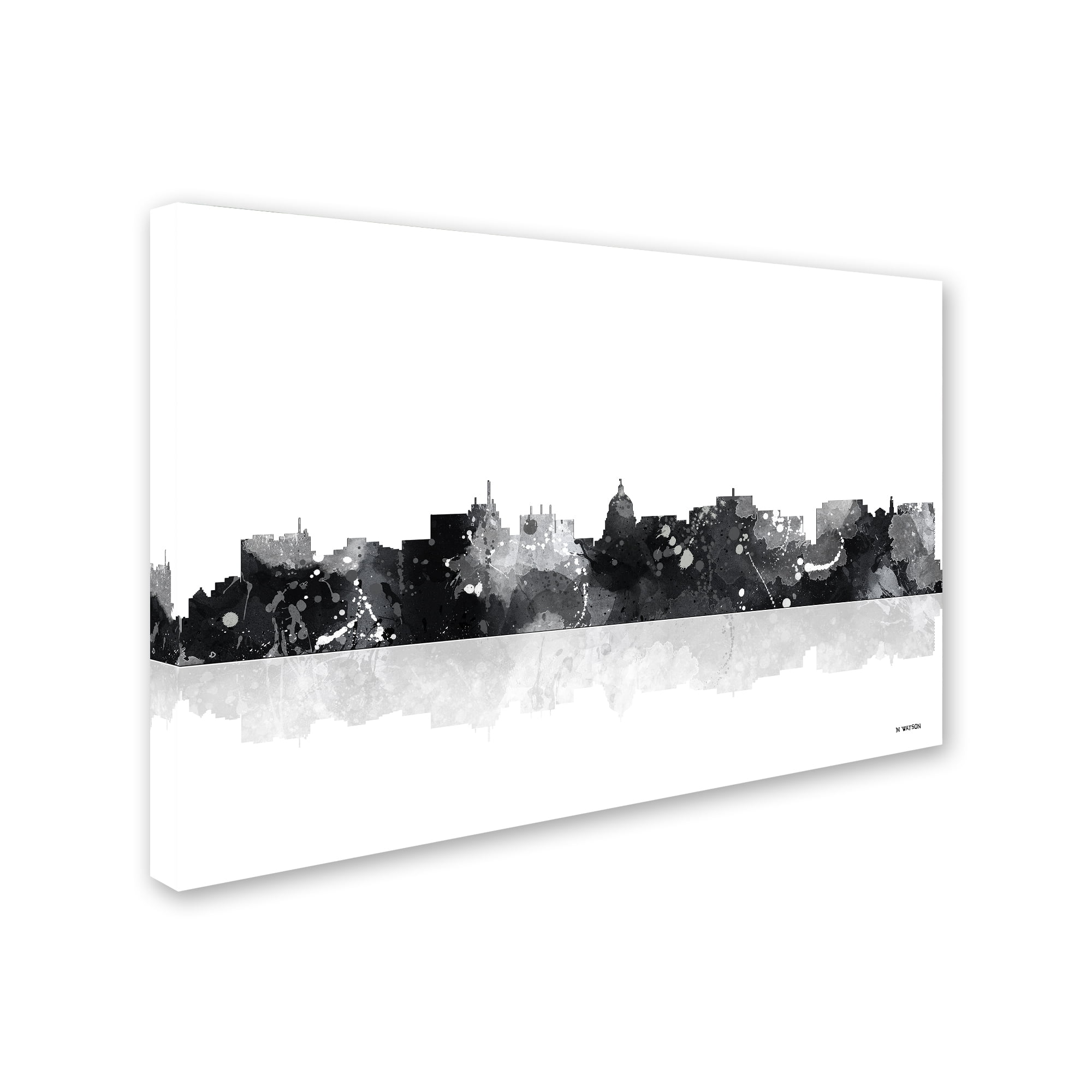 Trademark Fine Art "Madison Wisconsin Skyline BG-1" Canvas Art by Marlene Watson