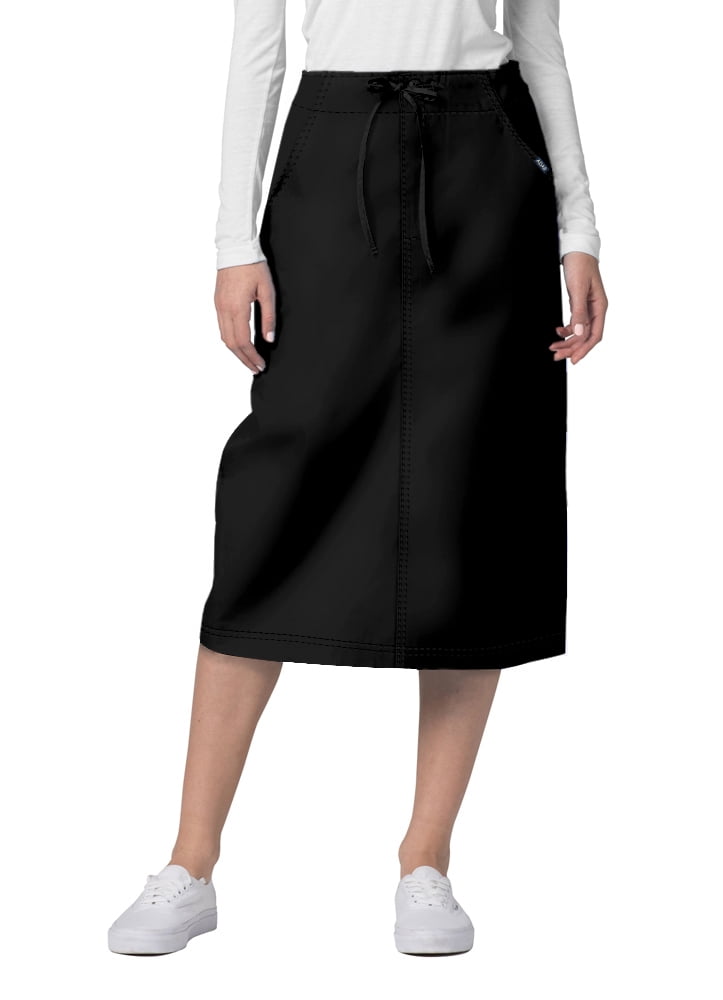 Adar - Adar Universal Scrub Skirts For Women - Mid-Calf Drawstring ...