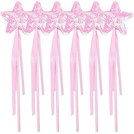 

NUOLUX 6pcs Sequins Star Wand Fairy Wand Fairy Party Favors Performance Cosplay Props