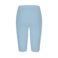 thumbnail image 6 of HAJWOH Capri Leggings for Women Cotton Knee Length Leggings Stretch Summer Lightweight Pants Casual Athletic Running Workout Yoga Pants, 6 of 6