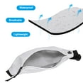 thumbnail image 4 of Uxcell Fanny Pack, Waterproof Waist Bag Crossbody with Headphone Jack for Hiking, White, 4 of 6