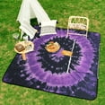 thumbnail image 6 of Colorful Tie Dye Vortex Outdoor Picnic Blanket, Foldable Waterproof Beach Mat, Portable Beach Blanket for Beach Camping, Hiking, Family Concerts, 6 of 7