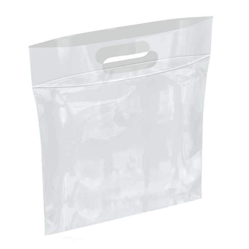 Pack of 500 Die Cut Zip Lock Bags 12 x 12. Clear Polyethylene Handle ...