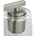 thumbnail image 5 of Vertex Collection Two-Light Brushed Nickel Clear Glass Contemporary Bath Light, 5 of 12