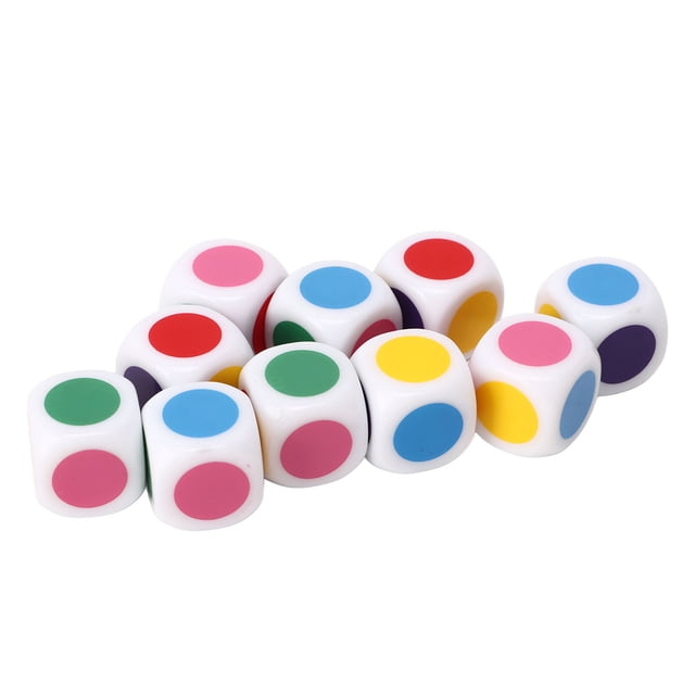 Dados De Puntos De Color, Dados 20 Piezas Impresión En Color Plástico De 6 Colores Para Ense?anza Digital ANGGREK Otros