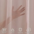 thumbnail image 3 of 3S Brother's Pink Linen Look Extra Long Set of 2 Panels Sheer Curtains Rod Pocket & Back Tab Home Décor Window Custom Made Drapes 10-30 Ft. Long -Made in Turkey Each Panel (100"W x 63"L), 3 of 6