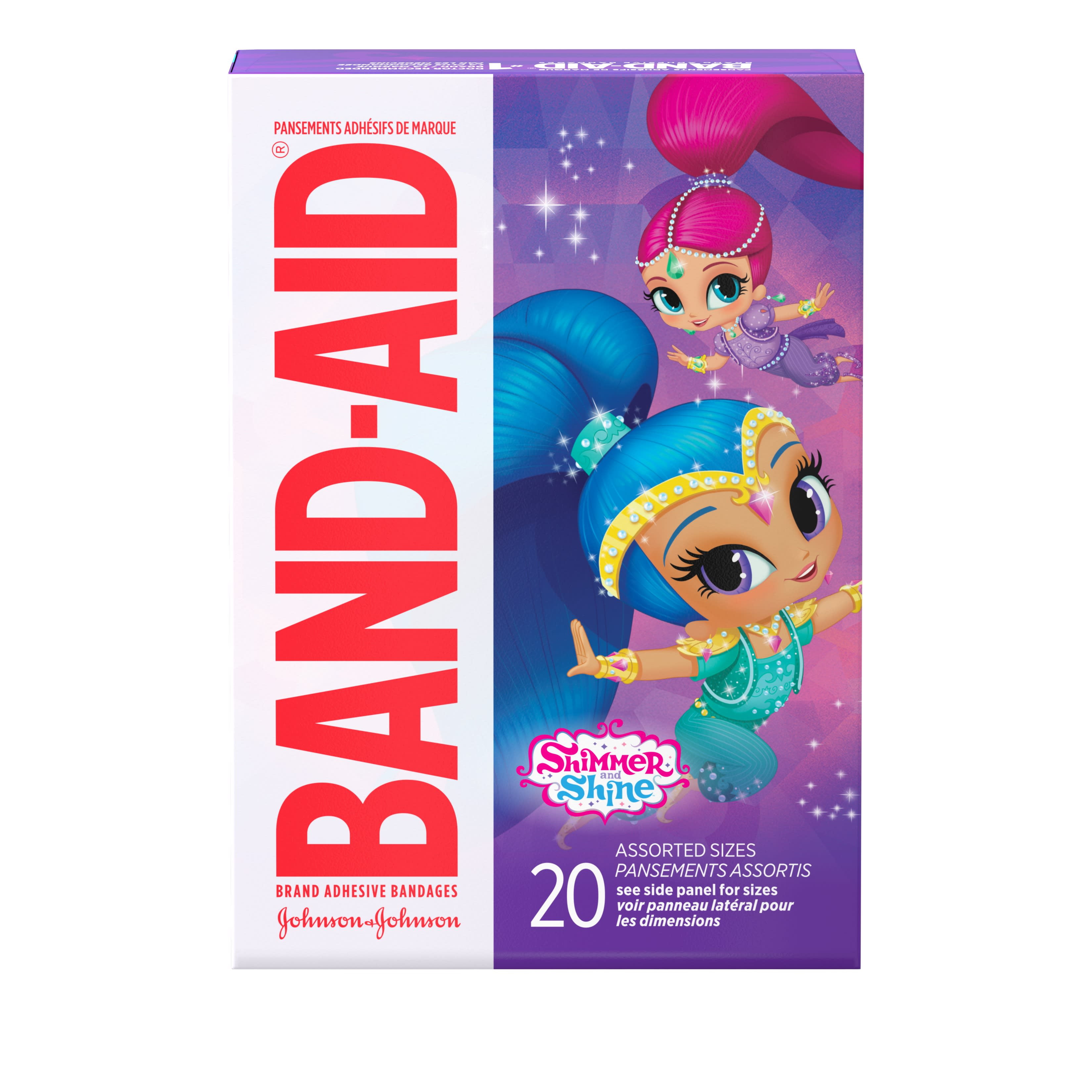 Band-Aid Bandages, Nickelodeon Shimmer and Shine, Assorted Sizes 20 ct