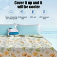 thumbnail image 4 of LHNFT Cooling Comforter for Summer, Floral Pattern Breathable Duvet for Hot Sleeper Men Women, Lightweight Quilt for Kids Adults, 39"x59", 4 of 6