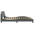 thumbnail image 3 of vidaXL Bed Frame with Headboard Dark Grey 152x203 cm Fabric, 3 of 5