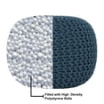 thumbnail image 5 of · REDEARTH · Round Pouf Foot Stool Bean Bag Ottoman - Hand Knitted Boho Pouffe - Home Decor Poof - Stuffed Foot Rest for Living Room - Nursery - Bedroom - Patio (19.5"x19.5"x14") - Teal, Set of 2, 5 of 10