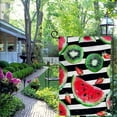 thumbnail image 4 of ONETECH Watermelon Kiwi Stripes Garden Flag 12x18in White, 4 of 6