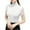 White, variant on ZHYou Womens High Neck Mesh Panel Short Sleeve Shirts Slim Fit Stretchy Breathable Fashion Tops,Blue,S