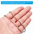 thumbnail image 4 of Uxcell 0.12 inch x 56ft 304 Stainless Steel 1 Set Ball Chain Ball Chain Bead with 100 Pcs Matching Connector Clasp, 4 of 6