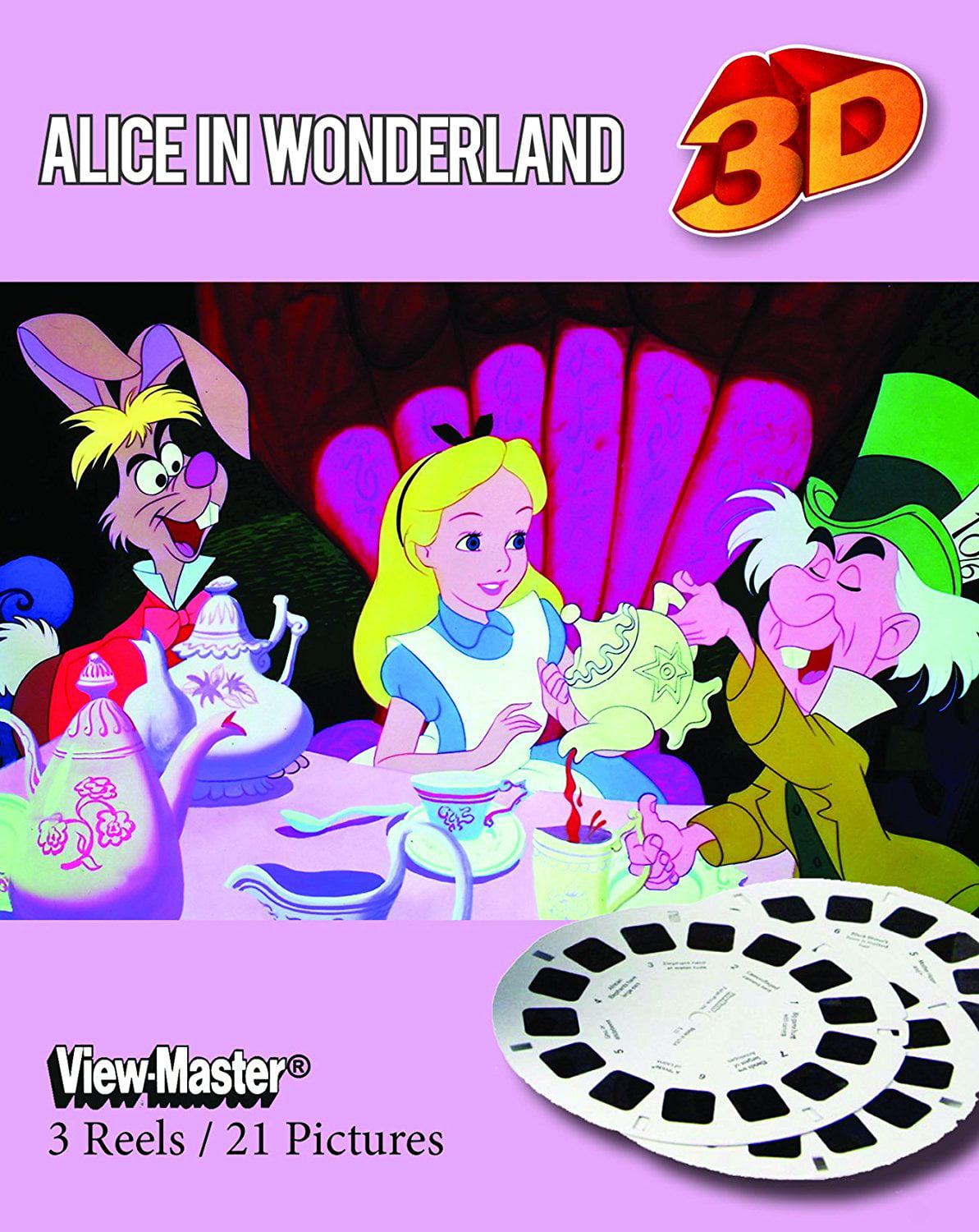 Alice in Wonderland - Classic ViewMaster - Disney Cartoon - 3 Reel Set