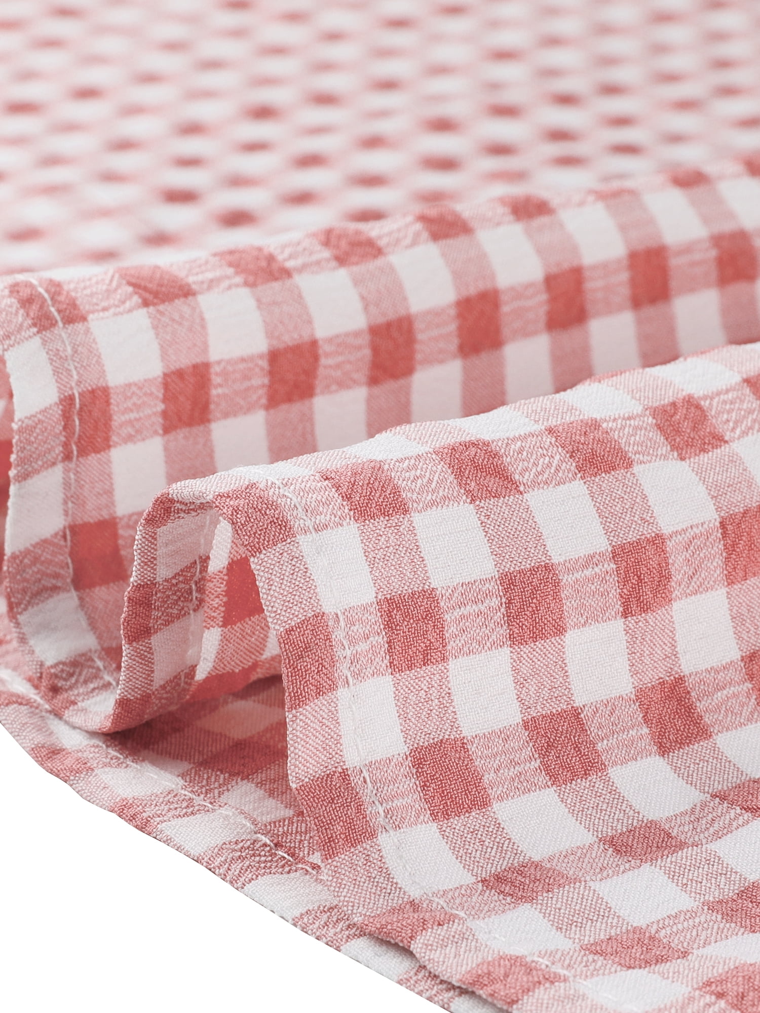 DARING DIVA Puff Sleeve Square Neck Gingham Dress XS Watermelon Pink