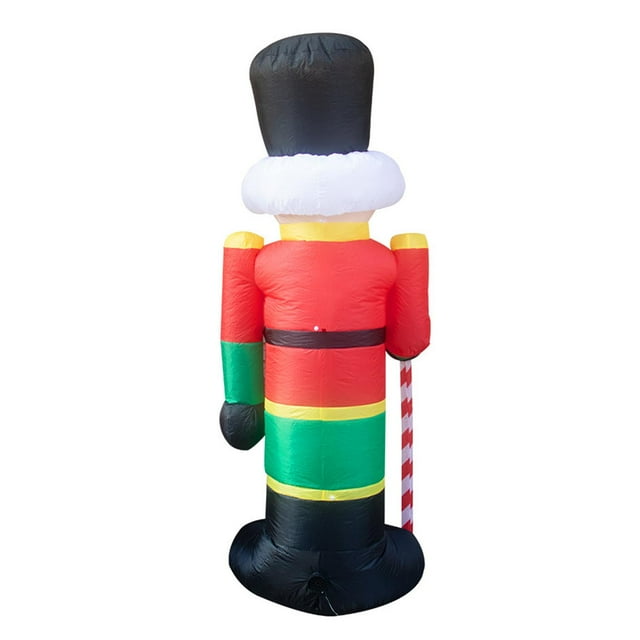 Cascanueces de 2,4 M, decoración navideña inflable para fiestas, decoración divertida bonita para fiestas de Navidad, inflable Noel