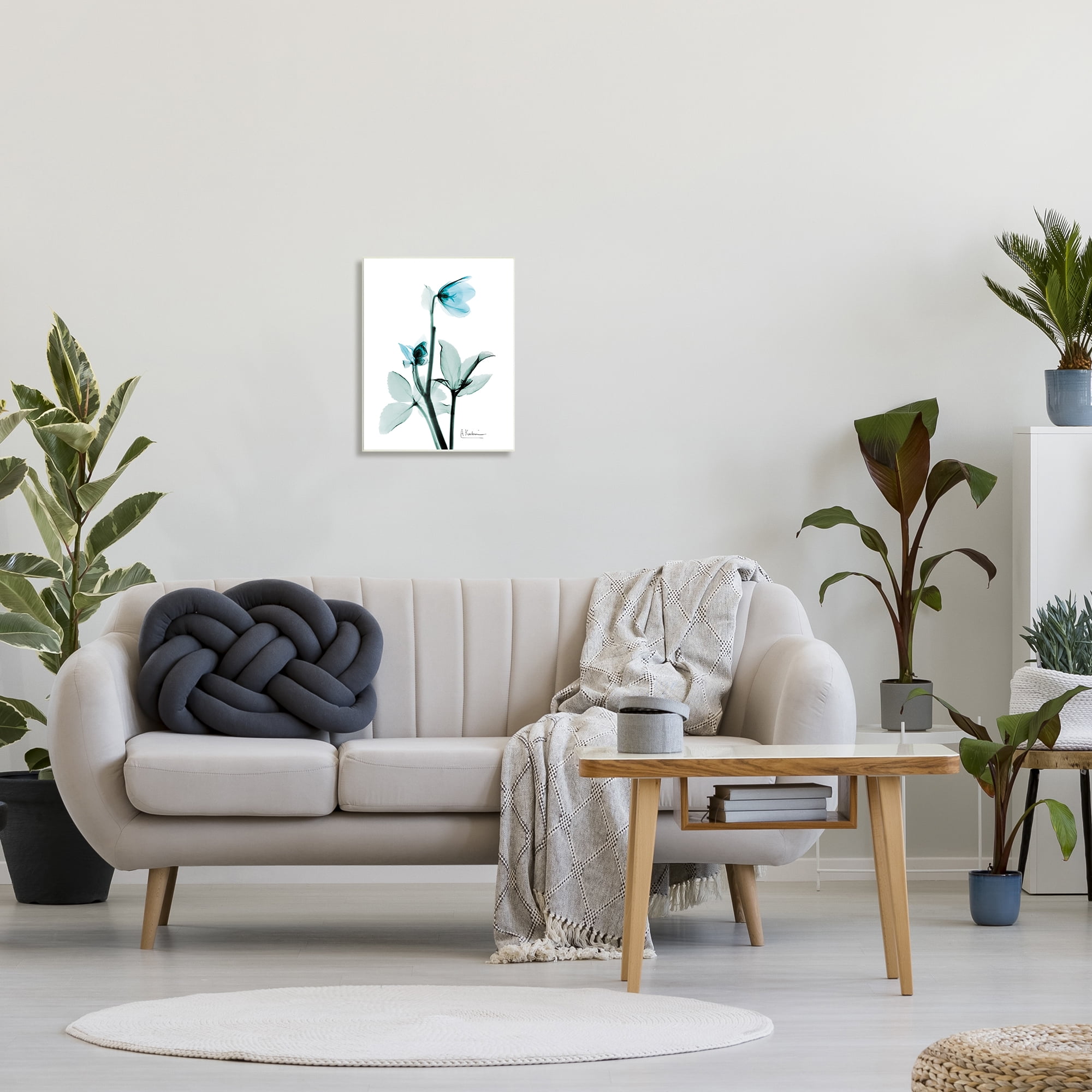 Stupell Industries Blue Wildflower Study Translucent Plant Photography, 13 x 19, Design by Albert Koetsier