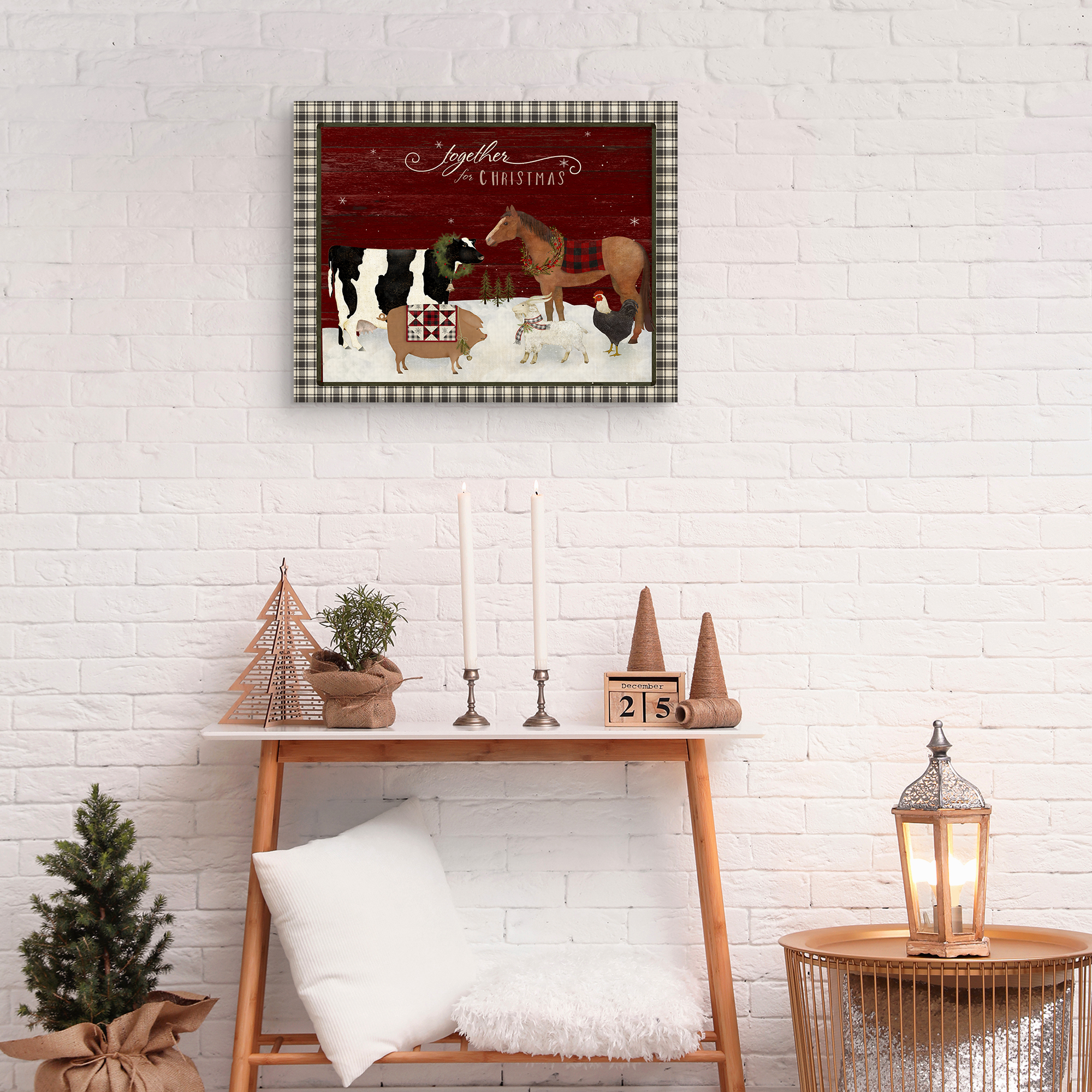 Together for Christmas By Beth Albert Canvas Art Print