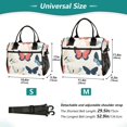 thumbnail image 4 of FORMRS Insulated Lunch Bag Unisex Large Capacity with Shoulder Strap, Beige Butterflies, 4 of 6
