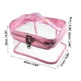 thumbnail image 2 of Unique Bargains 1 Pcs Double Layer Makeup Bag Cosmetic Travel Bag Case Make Up Bag Clear Bags Pink, 2 of 6