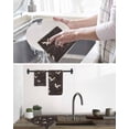 thumbnail image 5 of Japanese Style Kitchen Dish Towels for Drying Dishes Set of 4, Vintage Cranes Ocean Wave Black Grey Waffle Weave Microfiber Hand Tea Bathroom Towels Quick Dry & Absorbent Towel 15.7x23.6, 5 of 7