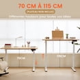 thumbnail image 3 of MAISNTAYS Electric Height Adjustable Desk - White with Nature Wood Color, 3 of 16