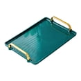thumbnail image 2 of Rongfmy Serving Tray with Handle Storage Organizer Coffee Table Tea Tray Vanity Tray green medium, 2 of 9
