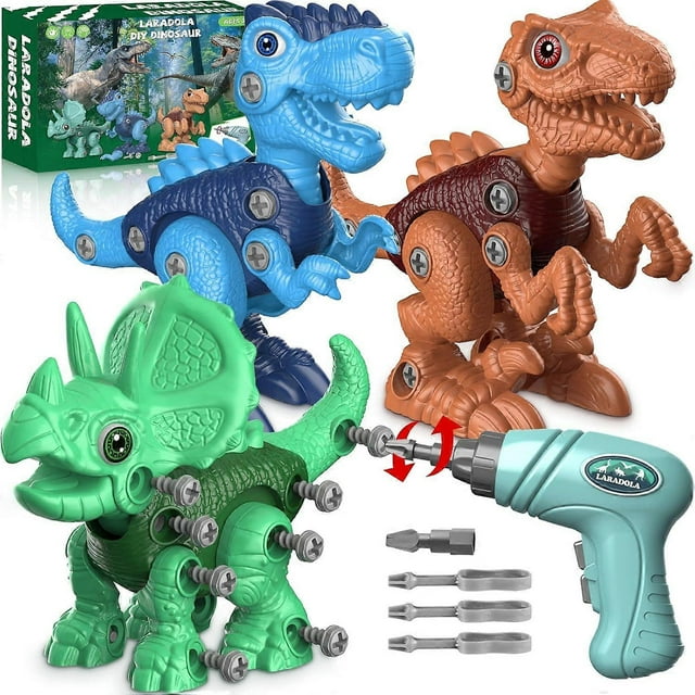 Dinosaur Toys for 3 4 5 6 7 8 Year Old Boys, Kids Take Apart STEM Construction Building Toys with Drill