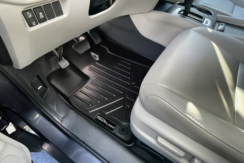 SMARTLINER 3 Rows Custom Fit Floor Liners Compatible with 2016 - 2022 Honda Pilot 7 Passenger and 8 Passenger (Gasoline | Fits Elite Trim)