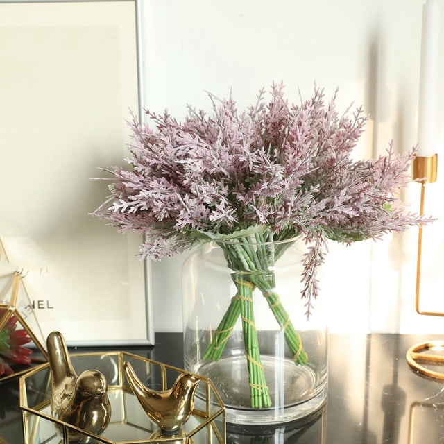 Planta de Hojas Artificiales, Hojas de Seda Decorativas, Diseño de Color Verde Vibrante, Decoración para Bodas, Restaurantes, Hoteles, Museos, San Valentín y Navidad, 32,5 Cm de Largo.