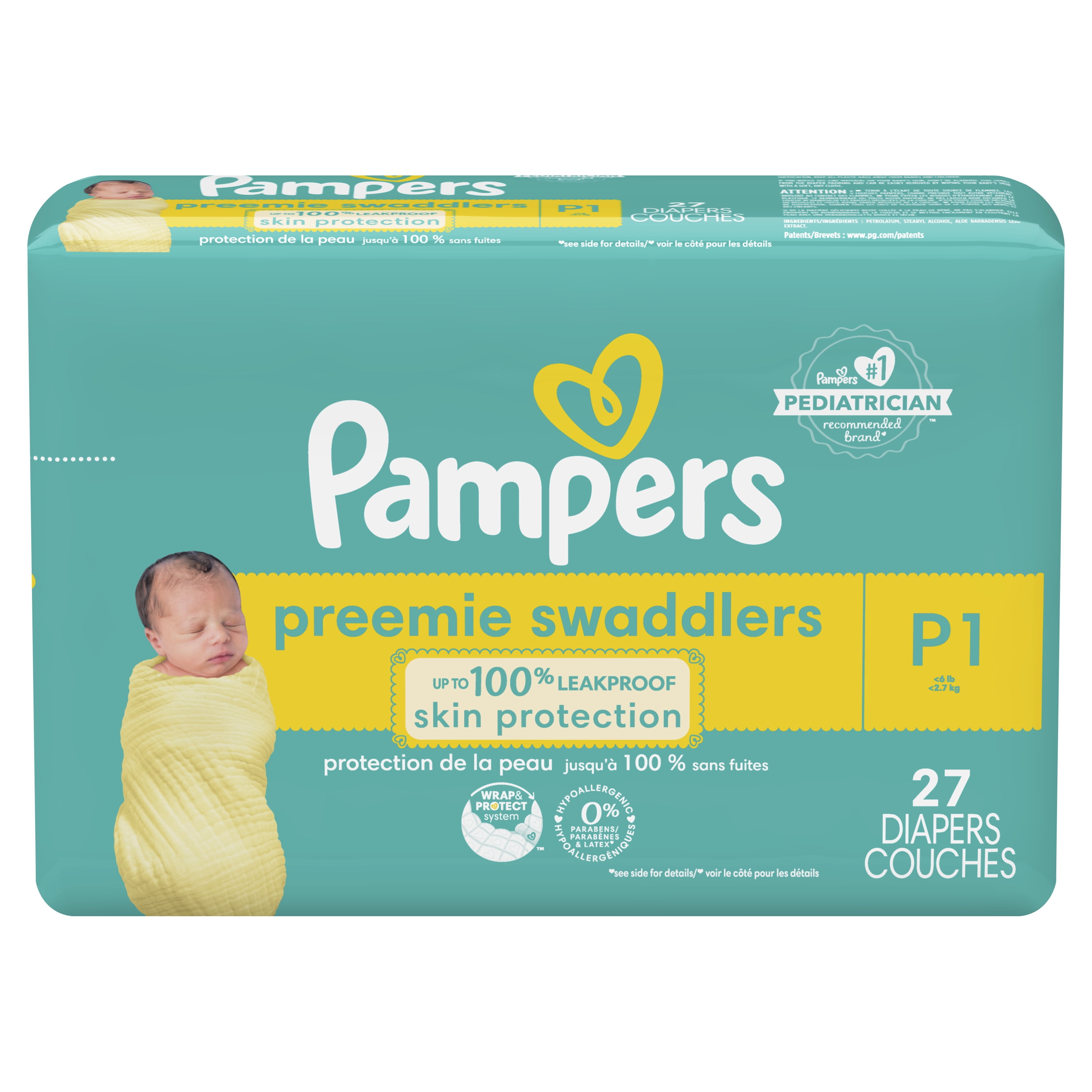 Pampers Swaddlers Baby Diapers Size Preemie, 27 Count (Select for More Options)