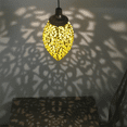 thumbnail image 4 of 4X Solar Powered LED Moroccan Hanging Lantern Retro Moroccan Pattern Projection Lamp Outdoor Garden Fairy Light Kit, 4 of 8