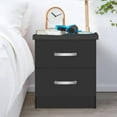 thumbnail image 2 of Better Home Products Cindy Faux Wood 2 Drawer Nightstand in Black, 2 of 19