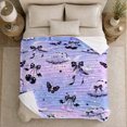 thumbnail image 5 of Whimsical Kawaii Gothic Moon Bat Design, Mystical Celestial Art Scene, Warm Flannel Blanket for Home Library and Reading Nook, Celestial Art Lovers Housewarming Gift, Playful Home Decor, 5 of 9