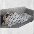 thumbnail image 6 of Flower Soft Flannel Fleece Blanket, Romantic Aquarelle Garden Tender Pansy Petals and Sprouts Multicolored Flora Species, Cozy Plush for Indoor and Outdoor Use, 70" x 90", Multicolor, by Ambesonne, 6 of 6