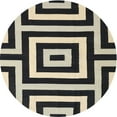 thumbnail image 1 of Ahgly Company Indoor Round Contemporary Charcoal Black Abstract Area Rugs, 7' Round, 1 of 6