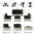 thumbnail image 5 of MRUAKA Outdoor Patio Furniture Set, 5-Piece Modular Sectional Sofa With Tea Table and Free Cushion, PE Wicker Outdoor Conversation Set for Patio, Garden, Backyard, Black, 5 of 6