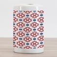 thumbnail image 2 of Floral Ceramic Toothbrush Holder, Abstract European Traditional Polka Dots Symmetrical Natural Inspiration, Decorative Versatile Countertop for Bathroom, 4.5" X 2.7", Slate Blue Red White, 2 of 4