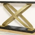 thumbnail image 4 of Tribesigns 55 Inches Console Table, Modern Narrow Rectangular Entryway Table, Long Sofa Table with X-Shaped Gold Metal Frame, 4 of 5