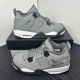 thumbnail image 1 of Size 5Y - A i r-Jor-dan 4 Retro GS ‘Cool Grey’ Boy’s Shoes, 1 of 6