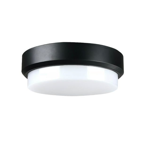 Lámpara de techo LED para exterior, impermeable, de pared, 100-265 V, 20 W, 6500 K, para pasillo interior y exterior (blanco frío y negro)