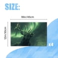 thumbnail image 2 of BaHomeck placemats Set of 4 rectangle Linen Cotton Placemats for Dining Table Washable Heat Resistant,18*12inch,Majestic Deer With Antlers Looking Up At The Sky, 2 of 4