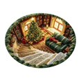 thumbnail image 2 of 3D Optical Illusion Christmas Round Rug, Non-Slip Washable Carpet with Christmas Tree Living Room Print for Living Room, Bedroom and Entryway Holiday Decor, 19.69 Inch, 2 of 8