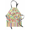thumbnail image 1 of Geometric Apron Psychedelic Backdrop with Fractal Gradient Dimensional Abstract Motif, Unisex Kitchen Bib Apron with Adjustable Neck for Cooking Baking Gardening, Dried Rose Apple Green, by Ambesonne, 1 of 3