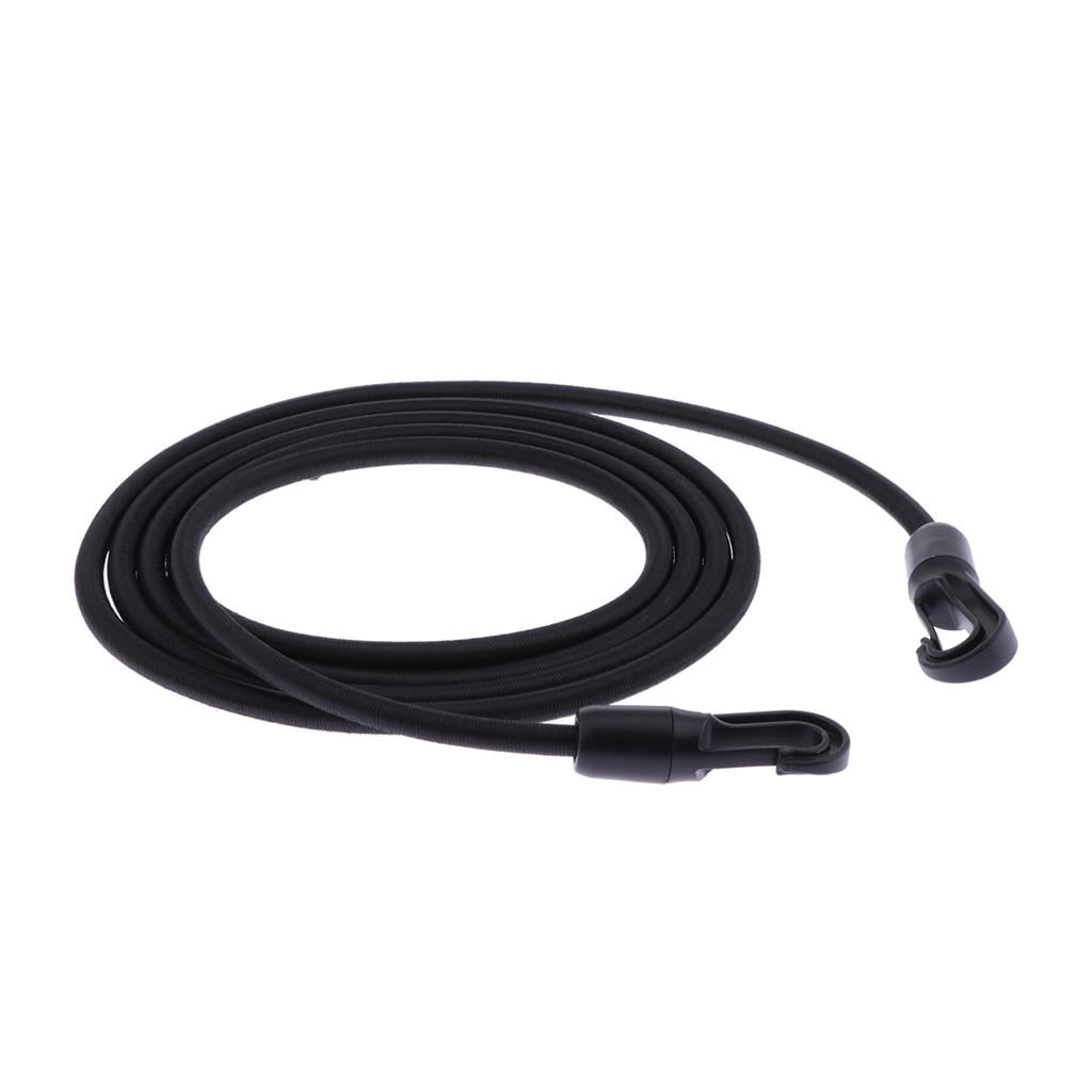 harayaa Fityle 3pcs 8mm Heavy Duty Rubber Bungee Cord Rope Elastic Lanyard with Hooks