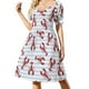 thumbnail image 3 of Vestido de verano de manga corta con diseño moderno en blanco y negro y círculos descentrados para mujer, vestido de fiesta, vestido de noche para mujer., 3 of 7