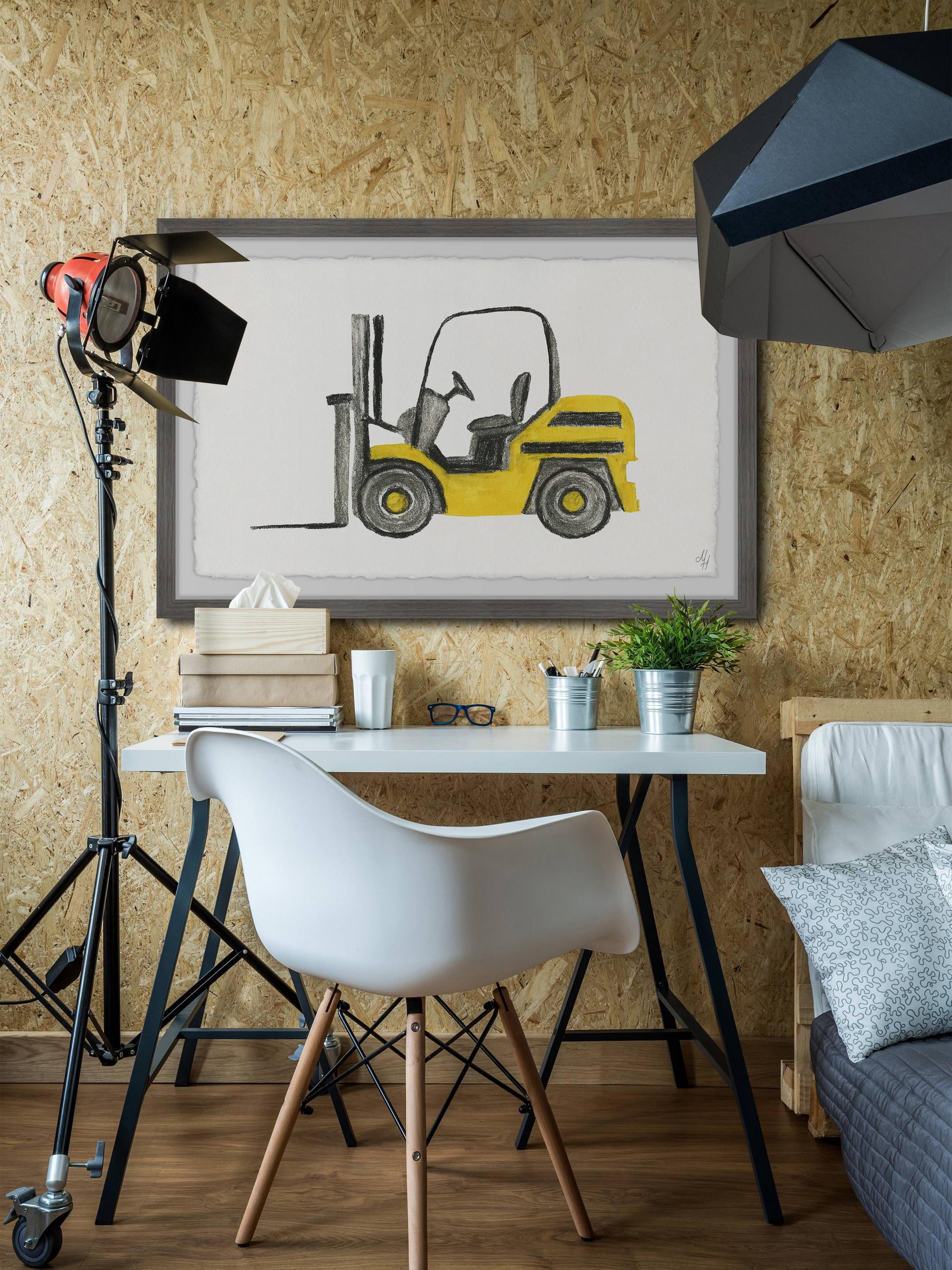 Marmont Hill Forklift Truck Framed Wall Art